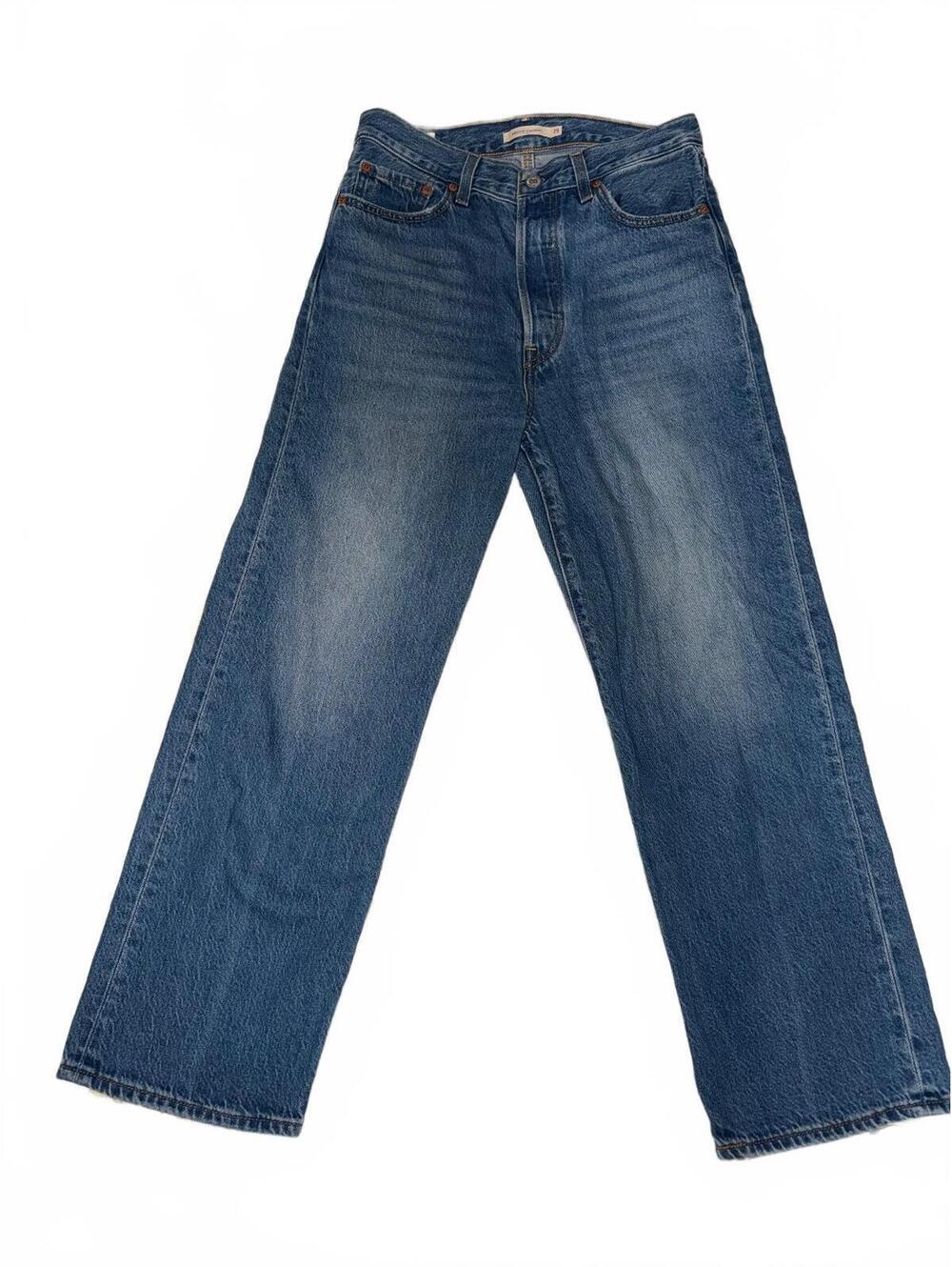 Levi's Premium Ribcage Straight Blue Denim Jeans